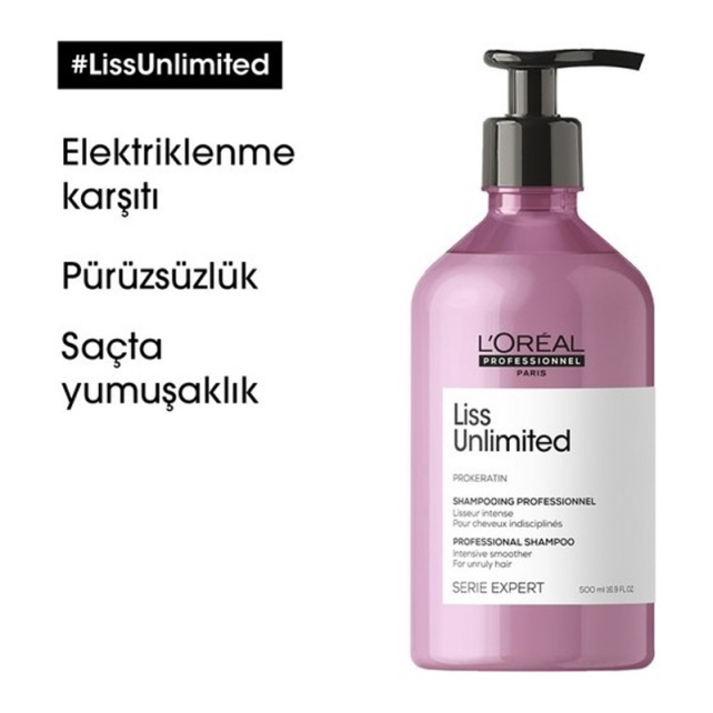 Loreal Professionnel Liss Unlimited Shampoo - Elektriklenme Karşıtı Bakım Şampuanı 500ml - 3