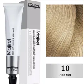 Loreal Professionnel Majirel Coloration Creme - Saç Boyası No: 10 Açık Sarı 50ml - 1