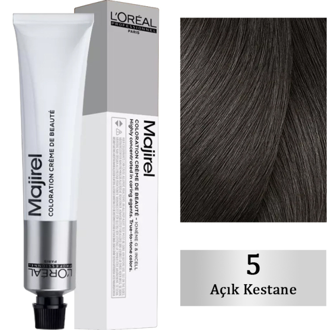 Loreal Professionnel Majirel Coloration Creme - Saç Boyası No: 5 Açık Kestane 50ml - 1