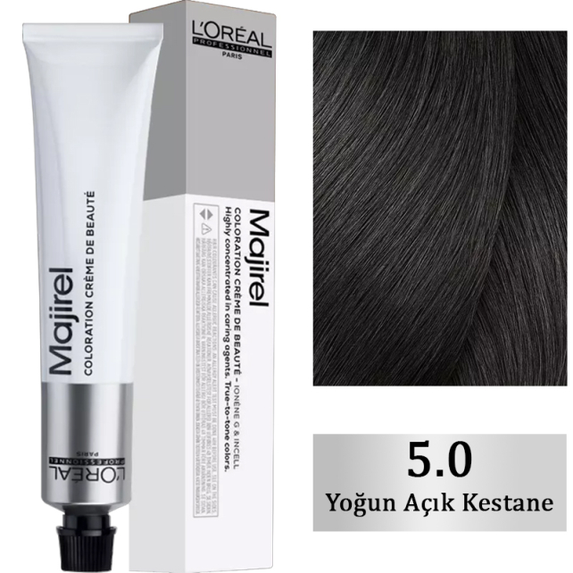 Loreal Professionnel Majirel Coloration Creme - Saç Boyası No: 5.0 Yoğun Açık Kestane 50ml - 1
