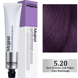 Loreal Professionnel Majirel Coloration Creme - Saç Boyası No: 5.20 - Açık Kestane Çok Yoğun İrize Majirouge 50ml - Loreal Professionnel