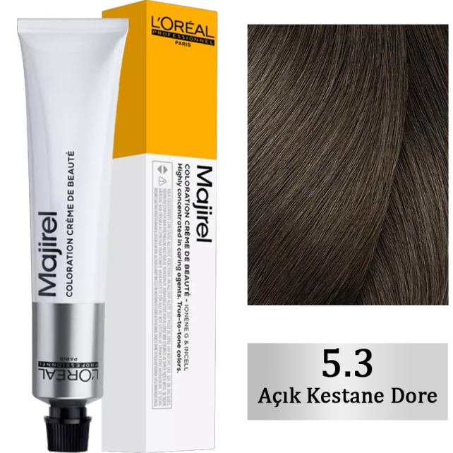 Loreal Professionnel Majirel Coloration Creme - Saç Boyası No: 5.3 Açık Kestane Dore 50ml - 1
