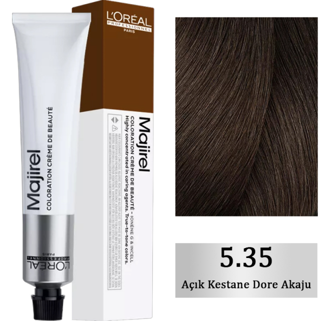 Loreal Professionnel Majirel Coloration Creme - Saç Boyası No: 5.35 Açık Kestane Dore Akaju 50ml - 1