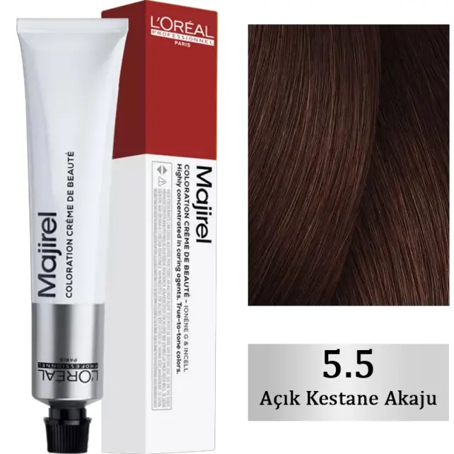 Loreal Professionnel Majirel Coloration Creme - Saç Boyası No: 5.5 Açık Kestane Akaju 50ml - 1