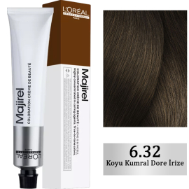 Loreal Professionnel Majirel Coloration Creme - Saç Boyası No: 6.32 Koyu Kumral Dore İrize 50ml - Loreal Professionnel
