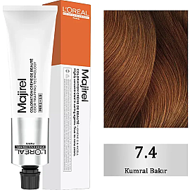 Loreal Professionnel Majirel Coloration Creme - Saç Boyası No: 7.4 Kumral Bakır 60ml - Loreal Professionnel
