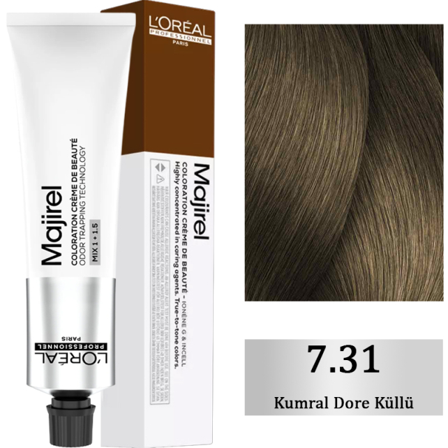 Loreal Professionnel Majirel Coloration Creme - Saç Boyası No: 7.31 Kumral Dore Küllü 60ml - 1