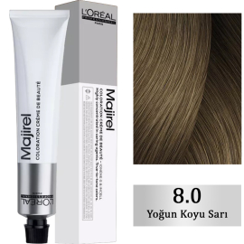 Loreal Professionnel Majirel Coloration Creme - Saç Boyası No: 8.0 Yoğun Koyu Sarı 50ml - Loreal Professionnel