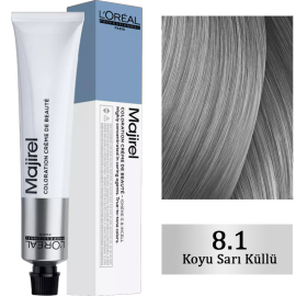 Loreal Professionnel Majirel Coloration Creme - Saç Boyası No: 8.1 Koyu Sarı Küllü 50ml - Loreal Professionnel