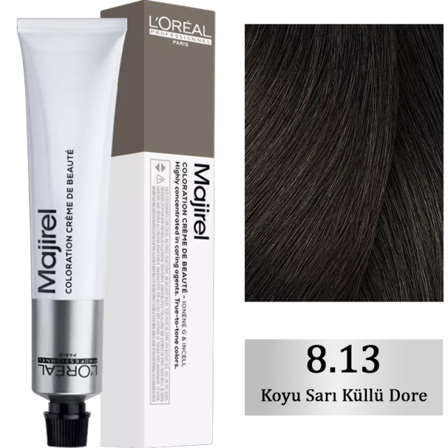 Loreal Professionnel Majirel Coloration Creme - Saç Boyası No: 8.13 Koyu Sarı Küllü Dore 50ml - 1