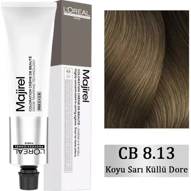 Loreal Professionnel Majirel Coloration Creme - Saç Boyası No: 8.13 Koyu Sarı Küllü Dore - 1
