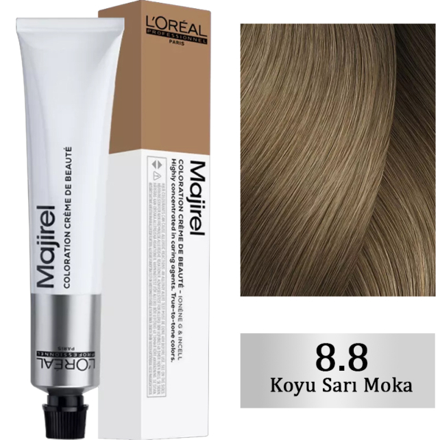 Loreal Professionnel Majirel Coloration Creme - Saç Boyası No: 8.8 koyu Sarı Moka 50ml - 1