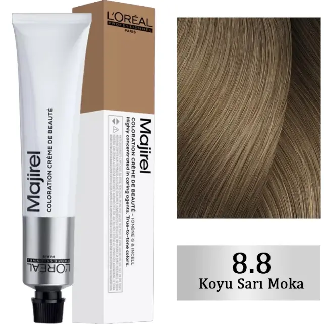 Loreal Professionnel Majirel Coloration Creme - Saç Boyası No: 8.8 koyu Sarı Moka 50ml - 1
