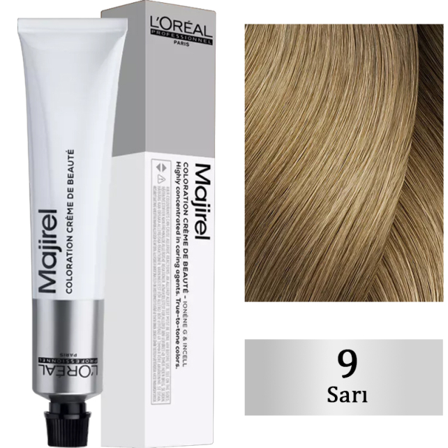 Loreal Professionnel Majirel Coloration Creme - Saç Boyası No: 9 Sarı 50ml - 1