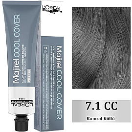 Loreal Professionnel Majirel Cool Cover - Yoğun Beyaz Kapatıcı Saç Boyası No: 7.1 Kumral Küllü 60ml - Loreal Professionnel