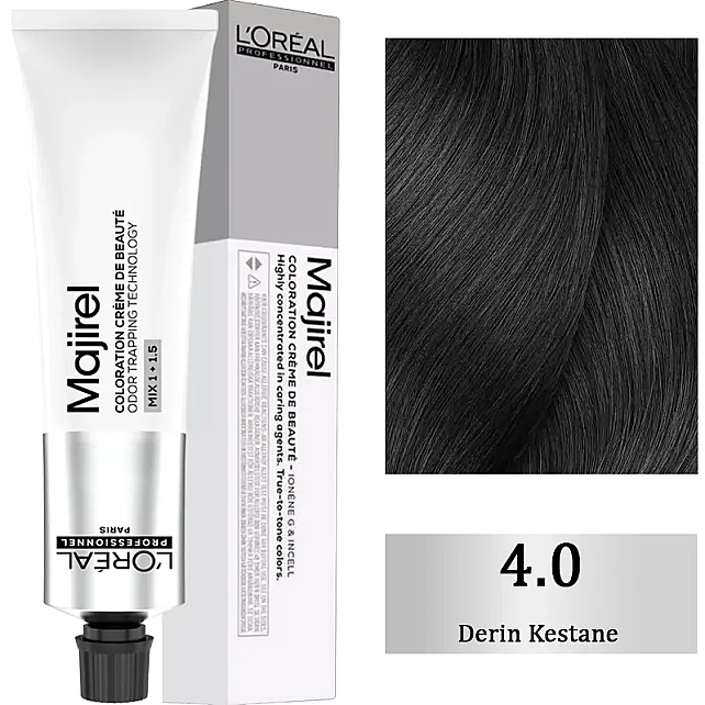 Loreal Professionnel Majirel Funda Coloration Creme Saç Boyası No: 4.0 Derin Kestane 60ml - 1