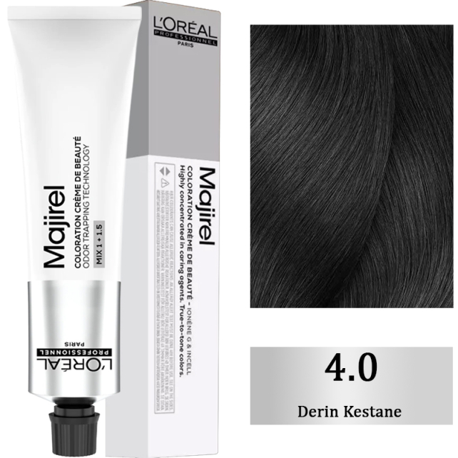 Loreal Professionnel Majirel Funda Coloration Creme Saç Boyası No: 4.0 Derin Kestane 60ml - 1