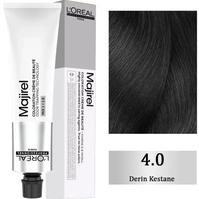 Loreal Professionnel Majirel Funda Coloration Creme Saç Boyası No: 4.0 Derin Kestane 60ml - 1
