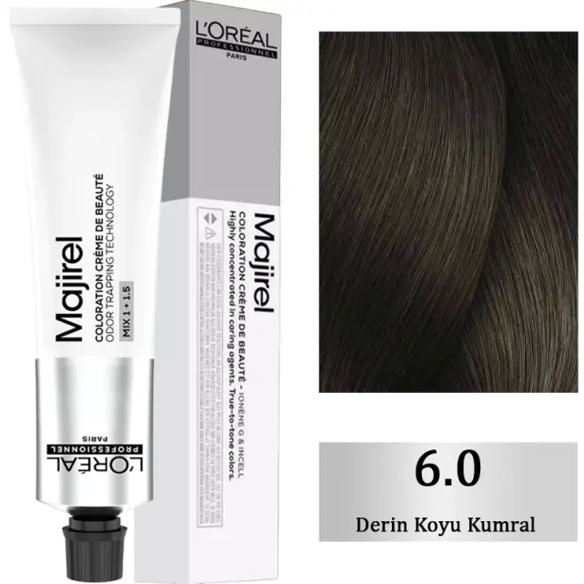 Loreal Professionnel Majirel Funda Coloration Creme Saç Boyası No: 6.0 Derin Koyu Kumral 60ml - 1