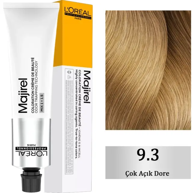 Loreal Professionnel Majirel Gold Coloration Creme - Saç Boyası No: 9.3 Çok Açık Dore 60ml - 1