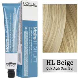 Loreal Professionnel Majirel High Lift - Ultra Açık Sarı Saç Boyası No: Çok Açık Sarı Bej 50ml - Loreal Professionnel