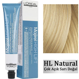 Loreal Professionnel Majirel High Lift - Ultra Açık Sarı Saç Boyası No: Çok Açık Sarı Doğal 50ml - Loreal Professionnel