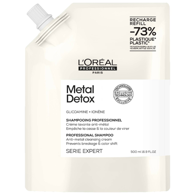 Loreal Professionnel Metal Detox Shampoo Refill - Detoks Etkili Saç Bakım Şampuanı 500ml - 1
