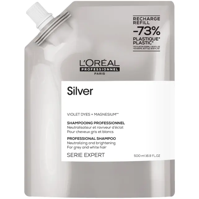 Loreal Professionnel Silver Shampoo Refill - Renk Dengeleyici Mor Şampuan 500ml - 1