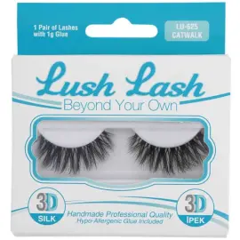Lush Lash 3D İpek Takma Kirpik Catwalk LU-625 - Lush Lash