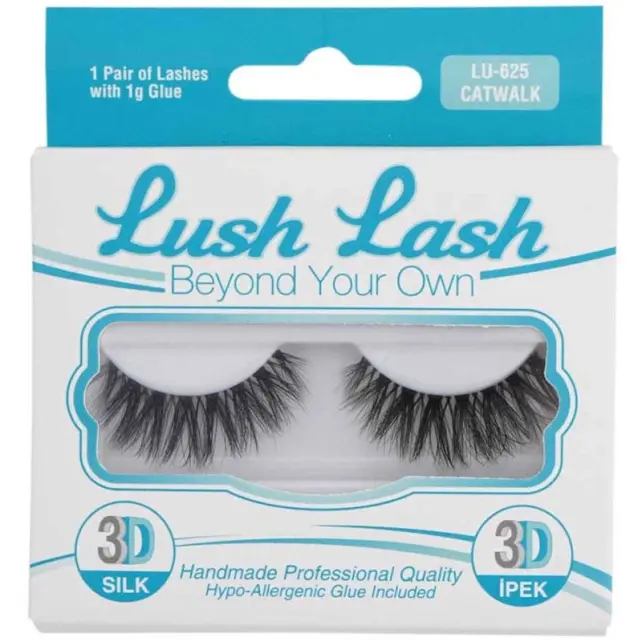 Lush Lash 3D İpek Takma Kirpik Catwalk LU-625 - 1