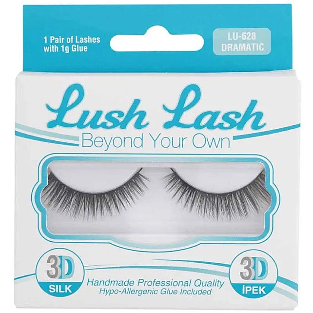 Lush Lash 3D İpek Takma Kirpik Dramatic Kod: LU-628 - 1