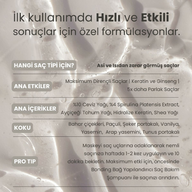 Matsu Bonding Mask - Bağ Yapılandırıcı Saç Bakım Maskesi 350ml - 3