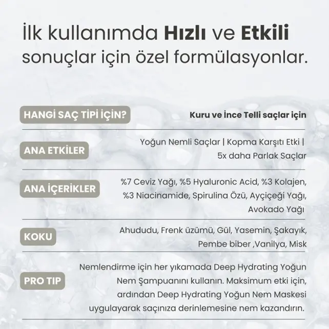 Matsu Deep Hydrating Shampoo - Yoğun Nem Şampuanı 350ml - 3