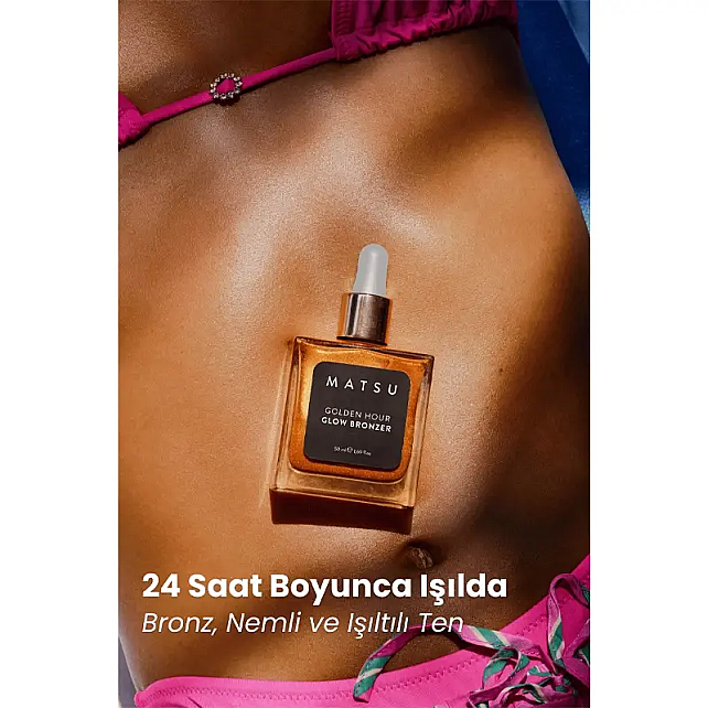 Matsu Golden Hour Glow Bronzer - Işıltılı Bronzlaştırıcı Vücut Yağı 50ml - 4