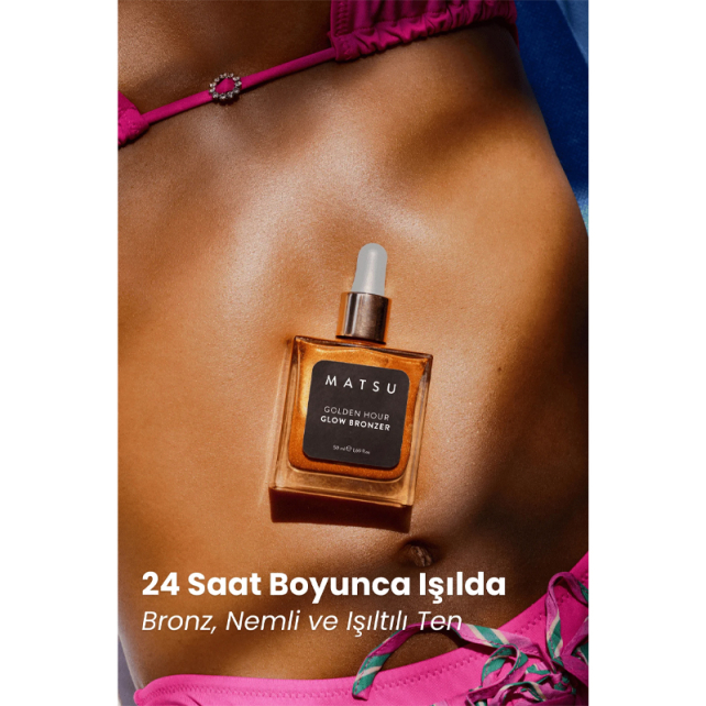 Matsu Golden Hour Glow Bronzer - Işıltılı Bronzlaştırıcı Vücut Yağı 50ml - 4