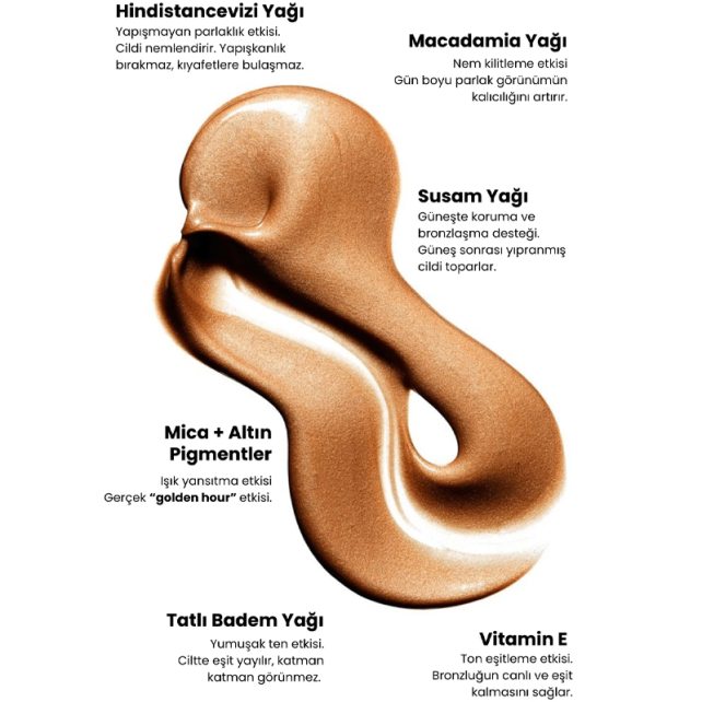 Matsu Golden Hour Glow Bronzer - Işıltılı Bronzlaştırıcı Vücut Yağı 50ml - 3
