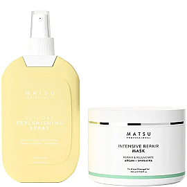 Matsu Sun Day Sprey 200ml & Intensive Repair Mask 350ml Saç Bakım Seti - Matsu