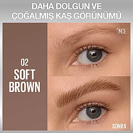 Maybelline Brow Insert - Çift Uçlu Kaş Kalemi No: 02 Soft Brown - 3