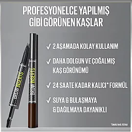 Maybelline Brow Insert - Çift Uçlu Kaş Kalemi No: 02 Soft Brown - 4