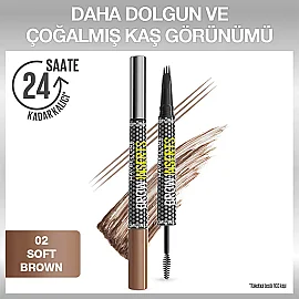 Maybelline Brow Insert - Çift Uçlu Kaş Kalemi No: 02 Soft Brown - 5