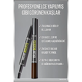 Maybelline Brow Insert - Çift Uçlu Kaş Kalemi No: 04.5 Ash Brown - 3