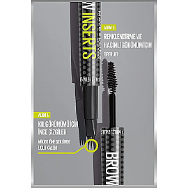 Maybelline Brow Insert - Çift Uçlu Kaş Kalemi No: 04.5 Ash Brown - 5