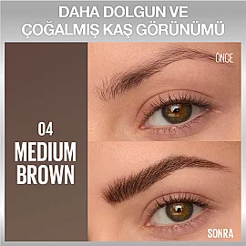 Maybelline Brow Insert - Çift Uçlu Kaş Kalemi No: 04 Medium Brown - 3