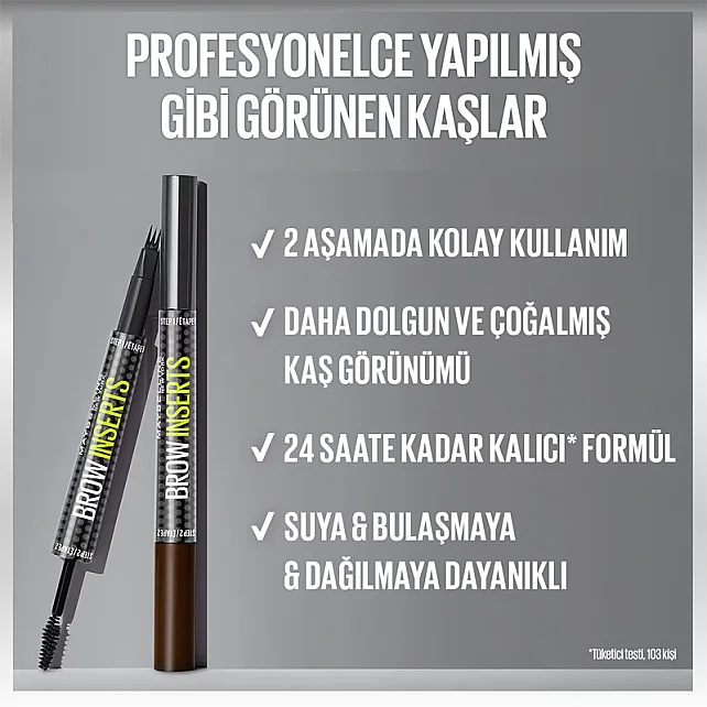 Maybelline Brow Insert - Çift Uçlu Kaş Kalemi No: 04 Medium Brown - 5