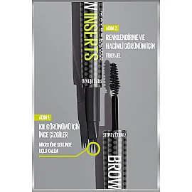 Maybelline Brow Insert - Çift Uçlu Kaş Kalemi No: 04.5 Ash Brown - 5