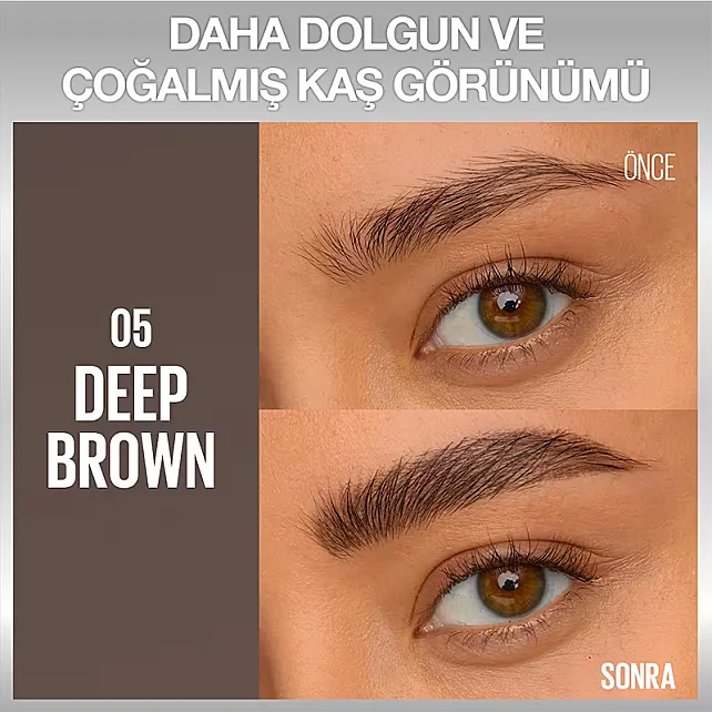 Maybelline Brow Insert - Çift Uçlu Kaş Kalemi No: 05 Deep Brown - 3