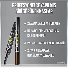 Maybelline Brow Insert - Çift Uçlu Kaş Kalemi No: 05 Deep Brown - 4