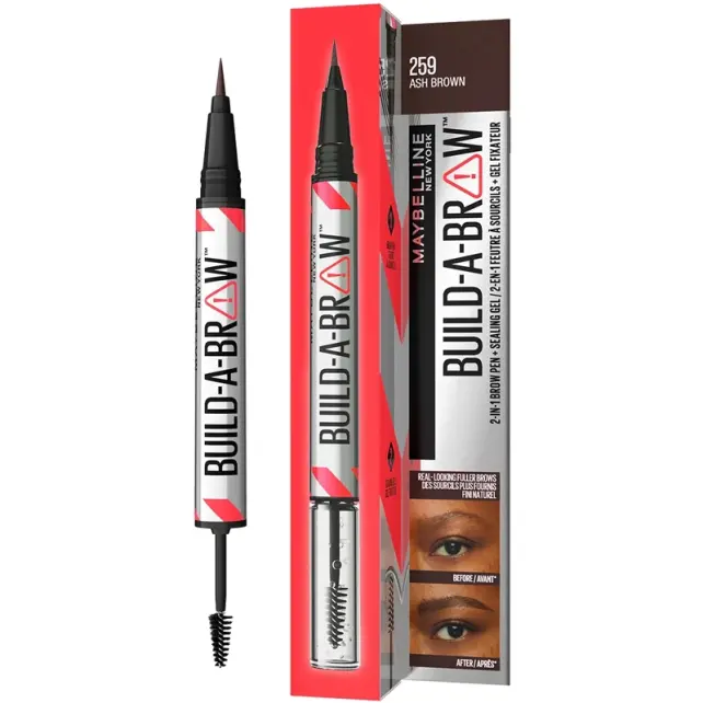 Maybelline Bulid-A-Brow 2 In 1 Brow Pen - Kaş Kalemi No: 259 Ash Brown - 2