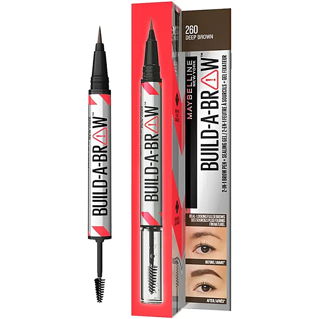 Maybelline Bulid-A-Brow 2 In 1 Brow Pen - Kaş Kalemi No: 260 Deep Brown - 2