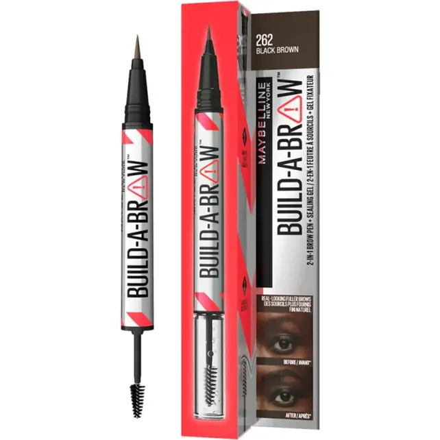 Maybelline Bulid-A-Brow 2 In 1 Brow Pen - Kaş Kalemi No: 262 Black Brown - 2